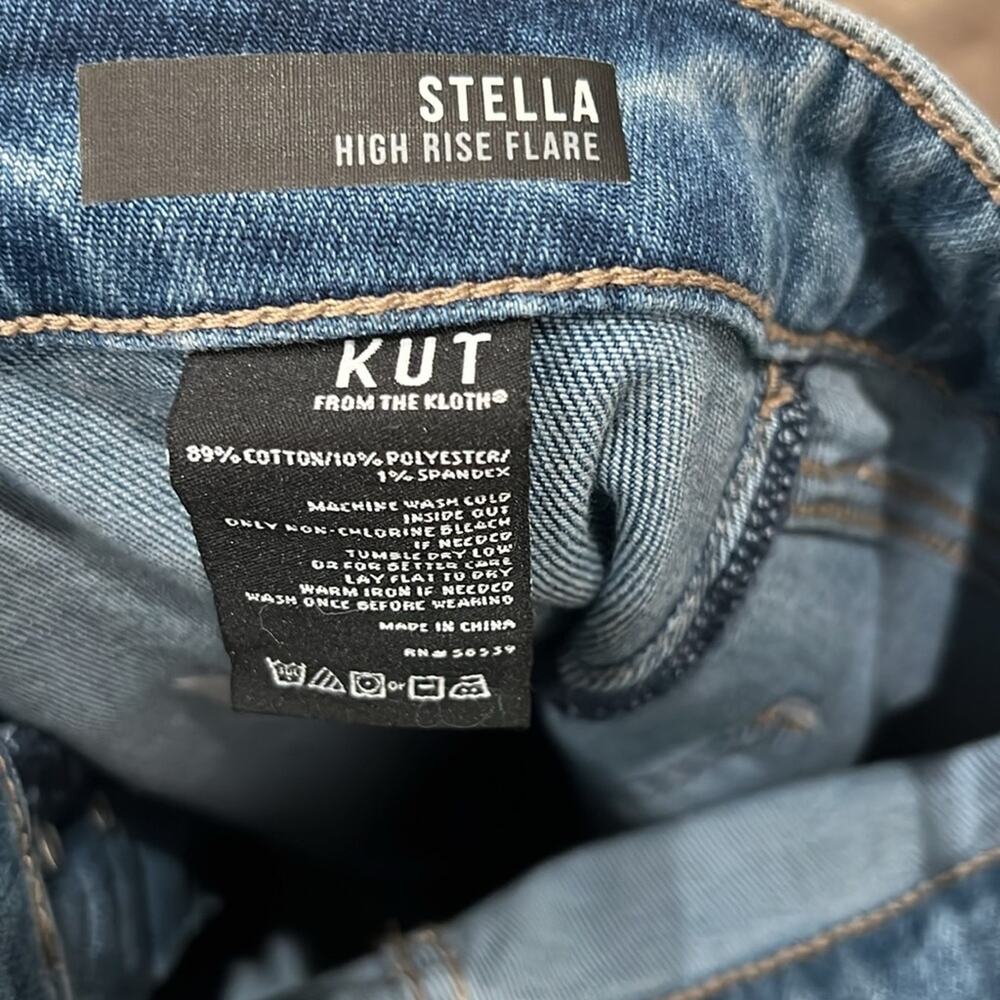 NWT Kut from the Kloth Stella High Rise Flare Jeans Size 14 - Picture 7 of 9